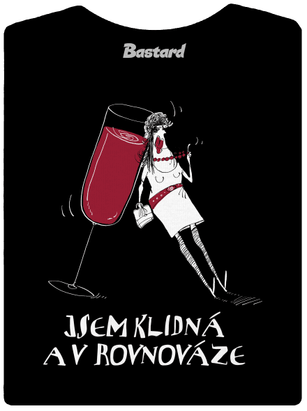 Klidná rovnováha dámské tričko Black
