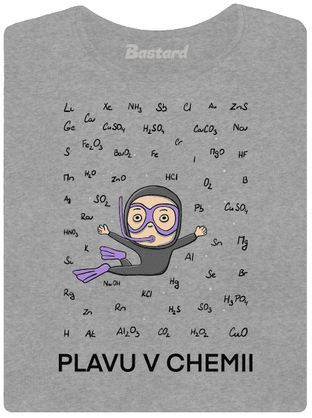 Plavu v chemii dámské tričko Dark Gray Melange