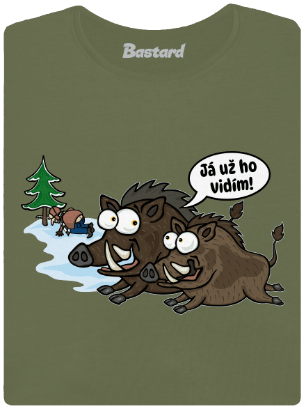 Já už ho vidím dámské tričko Khaki