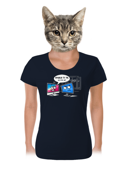 Mac vs. Windows dámské tričko Navy Mal