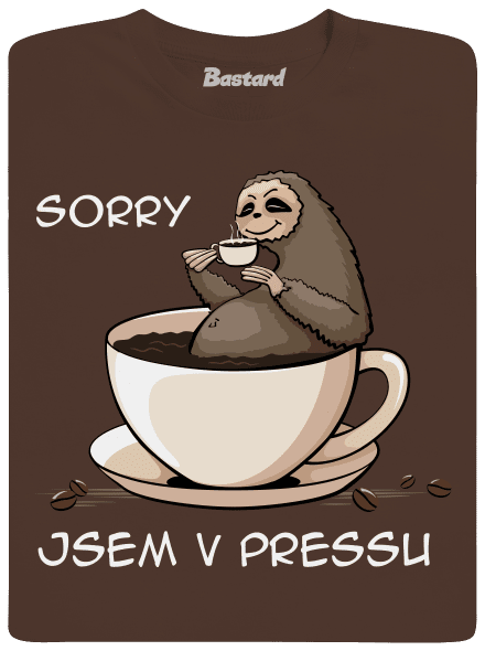 V pressu pánské tričko Brown