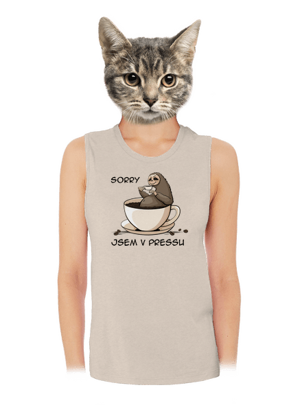 V pressu dámské tílko volné Heather Peach