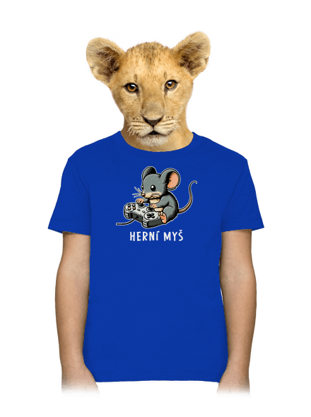Herní myš dětské tričko Royal Blue