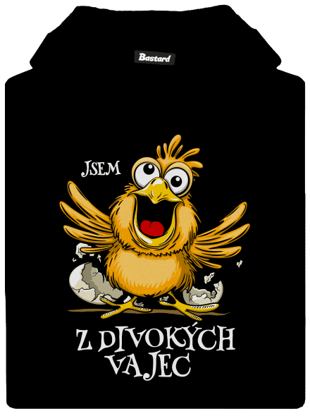 Z divokých vajec dětská mikina klokanka Black
