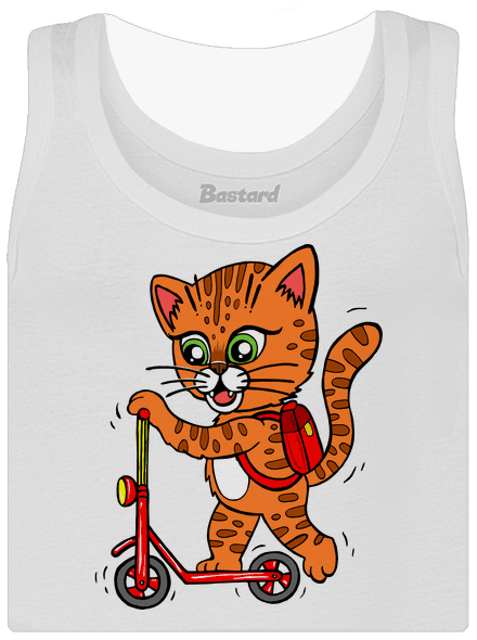 Kočka na koloběžce