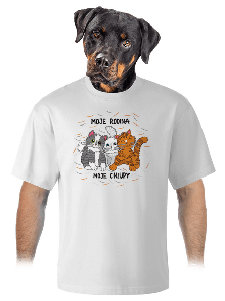 Moje rodina unisex tričko oversized White