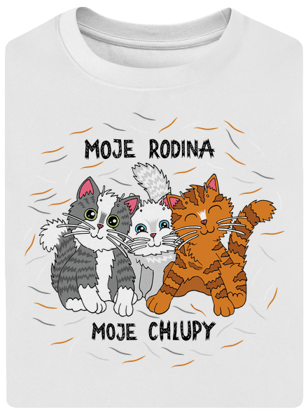 Moje rodina unisex tričko oversized White