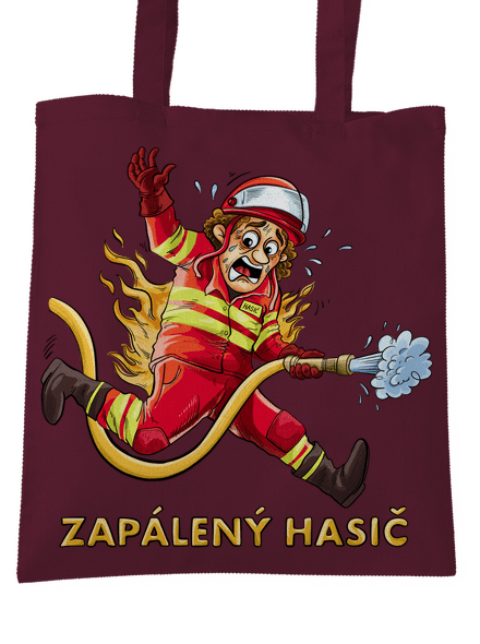 Zapálený hasič a hasička