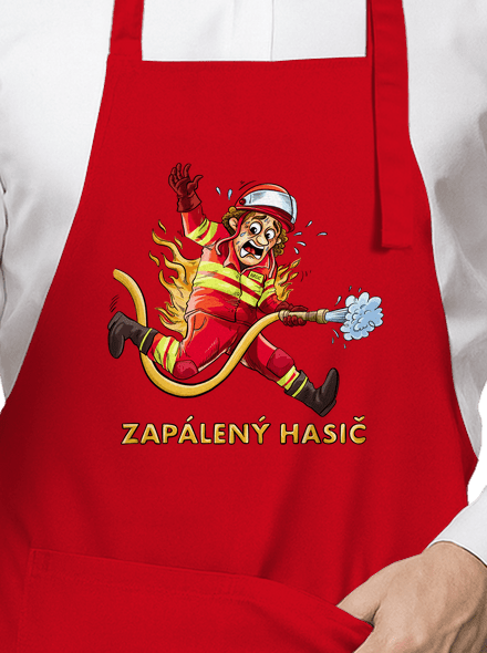 Zapálený hasič a hasička