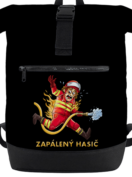 Zapálený hasič a hasička