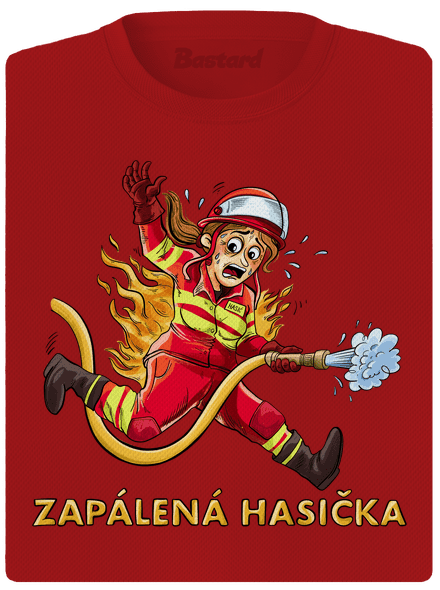 Zapálený hasič a hasička