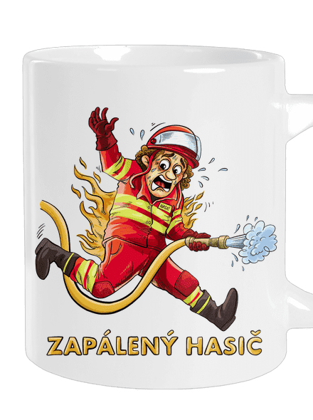 Zapálený hasič a hasička
