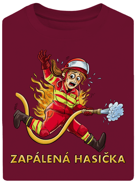 Zapálený hasič a hasička