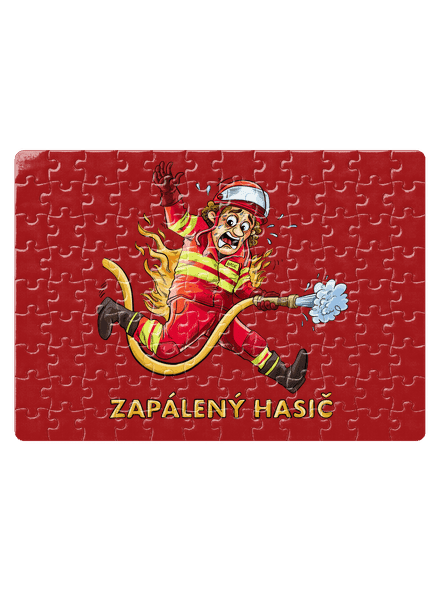 Zapálený hasič a hasička