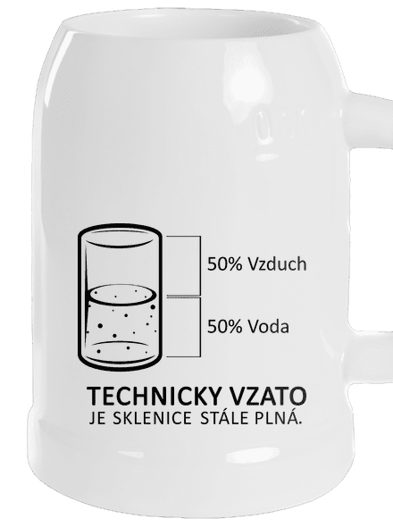 Poloprázdná sklenice