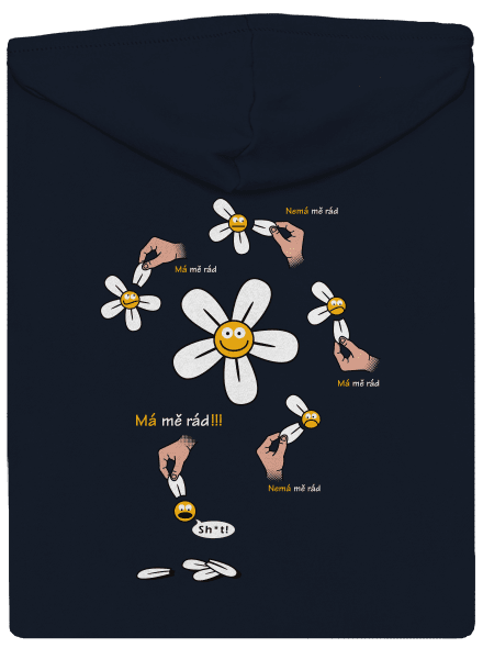 Má mě rád dámská mikina na zip Navy Mal
