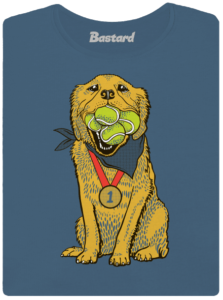 Zlatý retrívr dámské tričko Denim