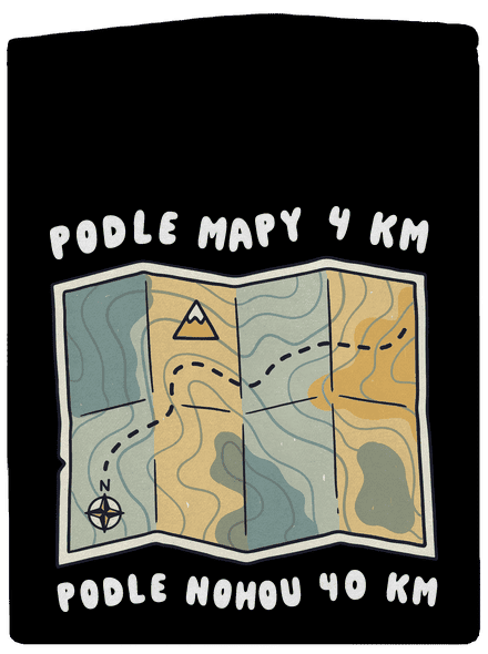 Podle mapy 4 km