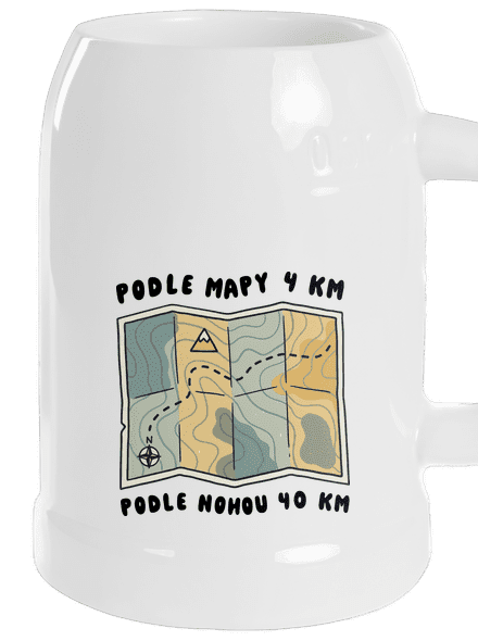 Podle mapy 4 km