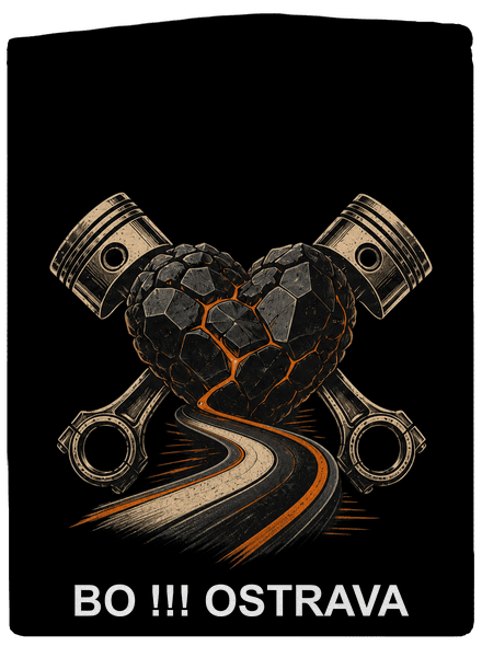 BO Ostrava black heart záda