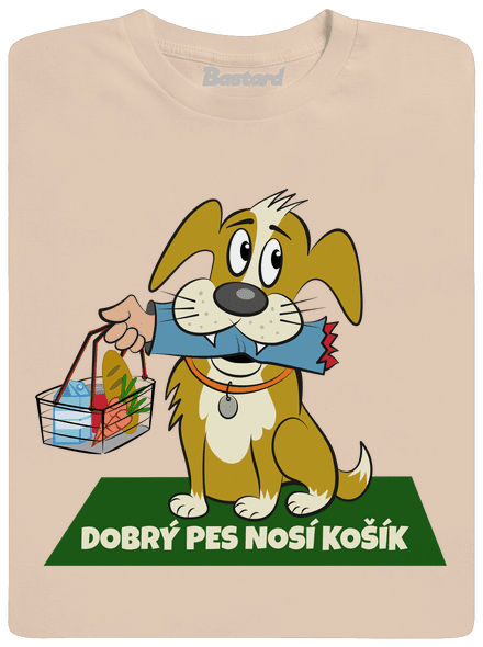 Pes nosí košík