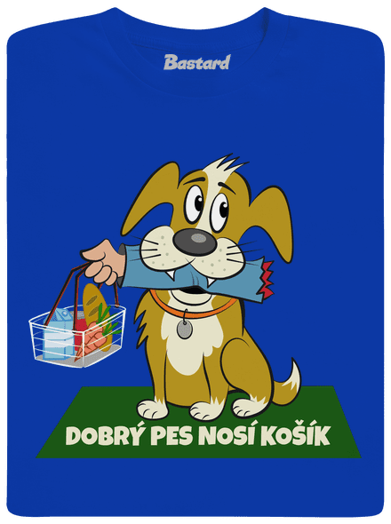 Pes nosí košík