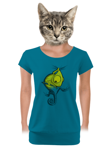 Zmizík dámské tričko s lemem Turquoise
