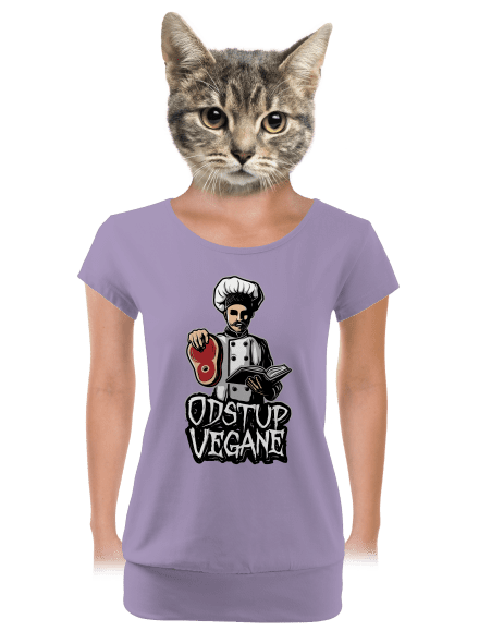 Odstup vegane dámské tričko s lemem Lavender