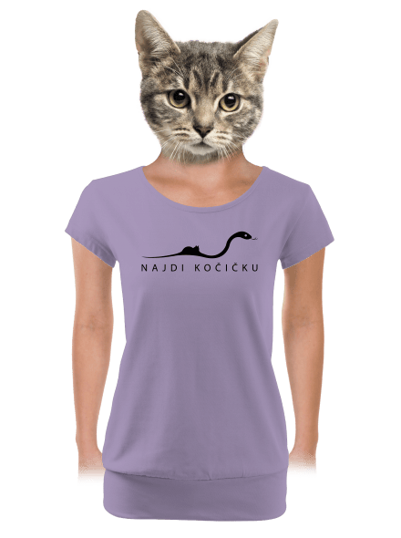 Najdi kočičku dámské tričko s lemem Lavender