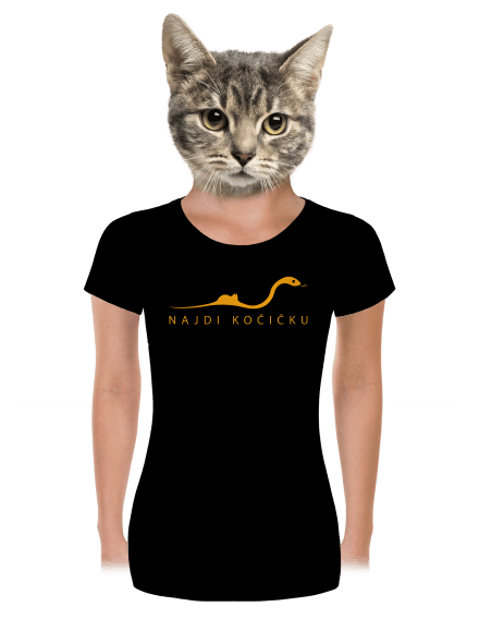 Najdi kočičku dámské tričko premium Black