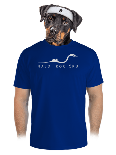Najdi kočičku pánské sportovní tričko Royal Blue Mal