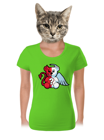Anděl vs. ďábel dámské tričko Apple Green