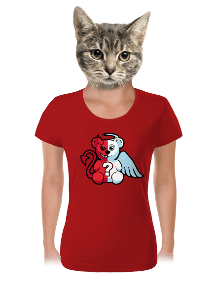 Anděl vs. ďábel dámské tričko Red Mal