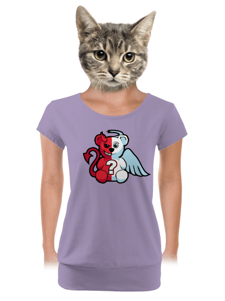 Anděl vs. ďábel dámské tričko s lemem Lavender
