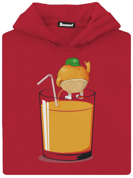 Opilý pomeranč dětská mikina klokanka Fire Red