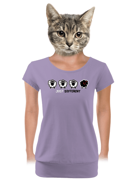 Černá ovce dámské tričko s lemem Lavender