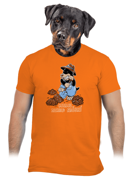 Krtek zahradník pánské tričko Orange