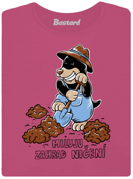 Krtek zahradník dámské tričko premium Magenta