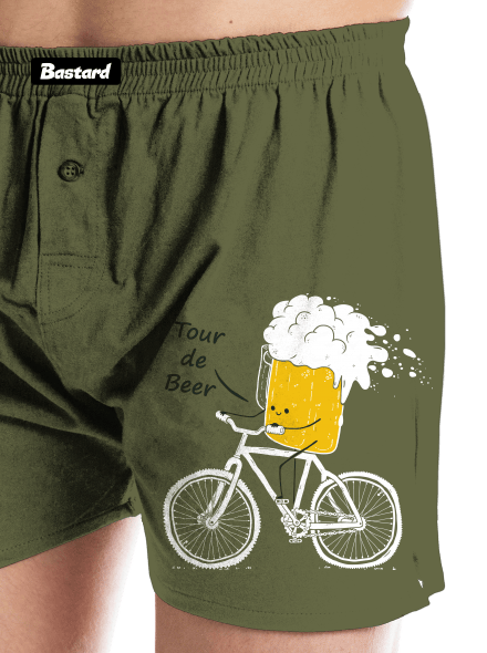Tour de beer pánské trenky Khaki