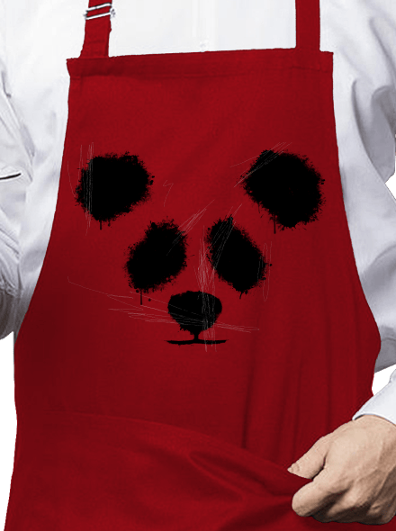Panda zástěra  Red
