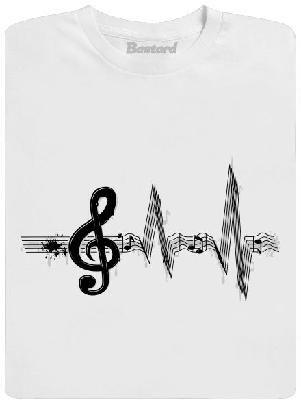 Žiju muzikou pánské tričko White