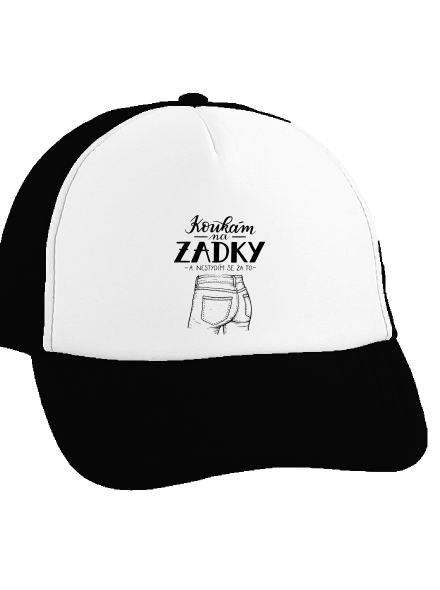 B12: Koukám na zadky kšiltovka  Black cap