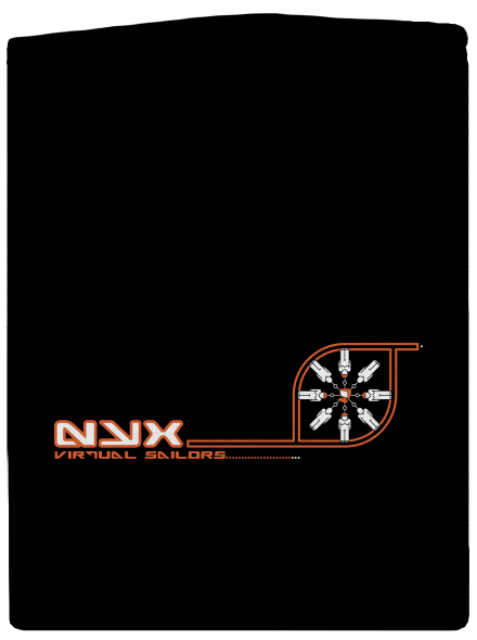 NYX Virtual Sailors pánská mikina na zip Black