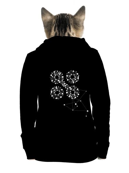 NYX Síť 15 let – bílý potisk dámská mikina na zip Black