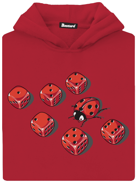Mimikry dětská mikina klokanka Fire Red