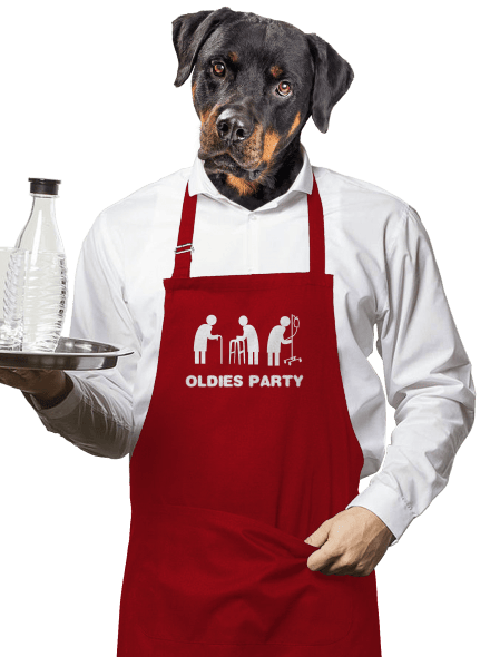 Oldies party zástěra Red