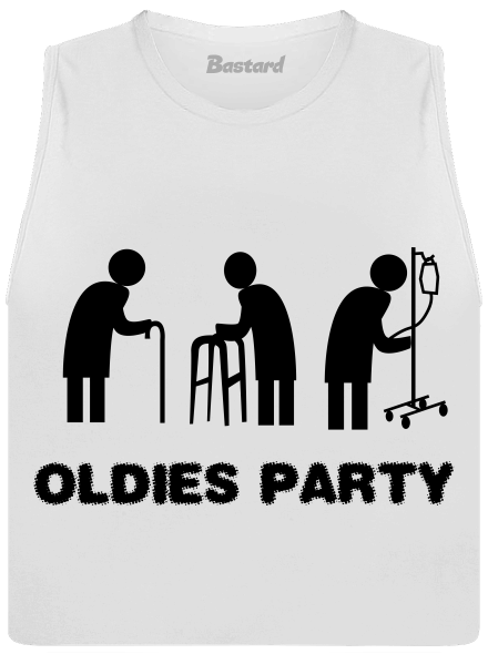 Oldies party dámské tílko volné White