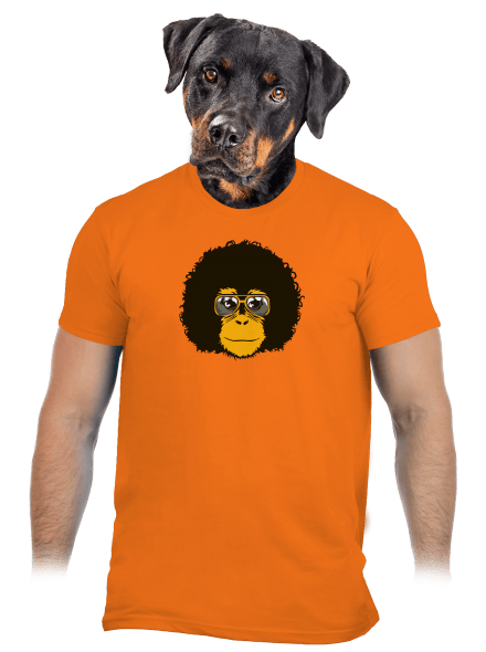 Retro opičák pánské tričko Orange