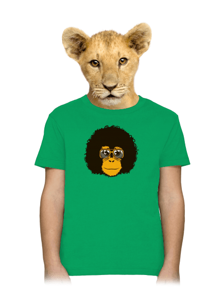 Retro opičák dětské tričko Kelly Green