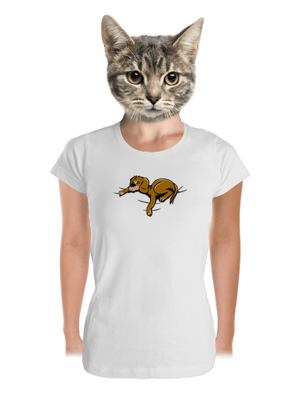 Spící pes dámské tričko premium White